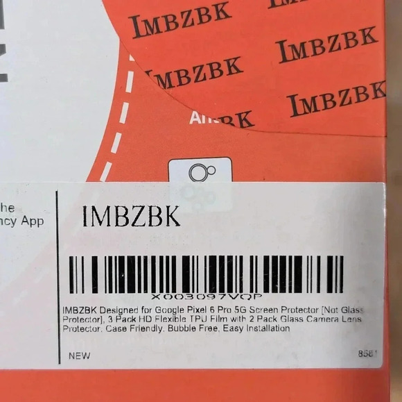 IMBZBK [3+2] for Google Pixel 6 Pro 5G Screen Protector (Not Glass)(NWT) - Picture 3 of 4